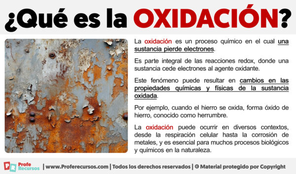 Qué es la Oxidación | Definición de Oxidación