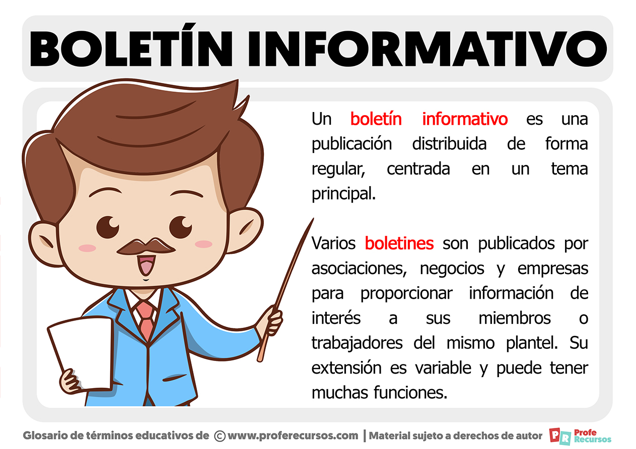 Que es un boletin informativo