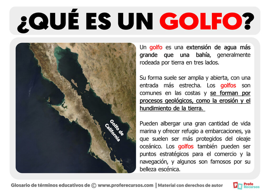 Qué es un Golfo Definición de Golfo