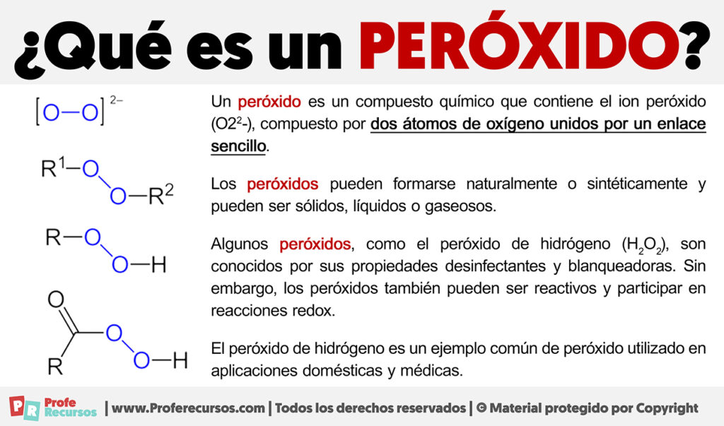 Caracteristicas Fisicas Y Quimicas De Los Peroxidos