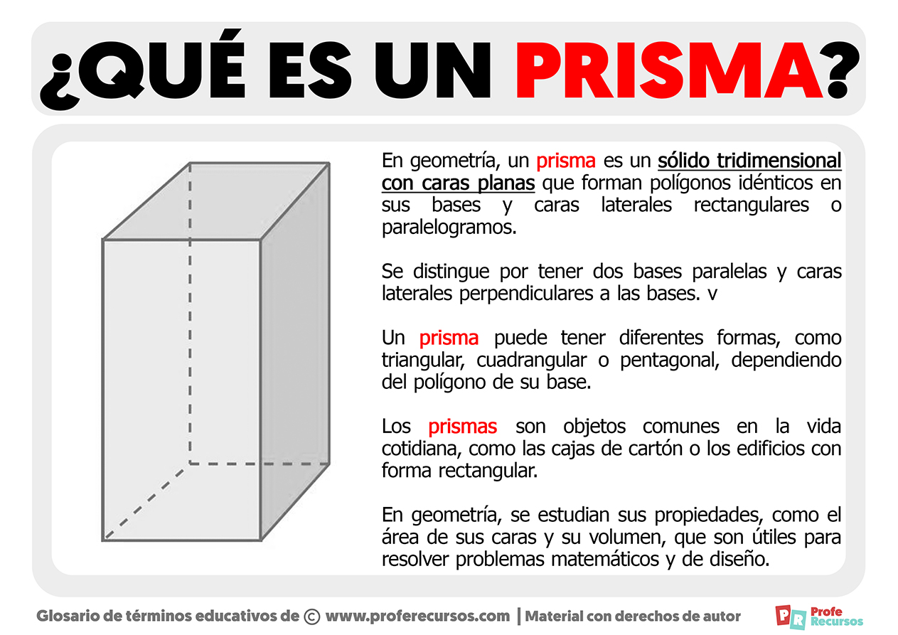 Qué es un Prisma  Definición de Prisma