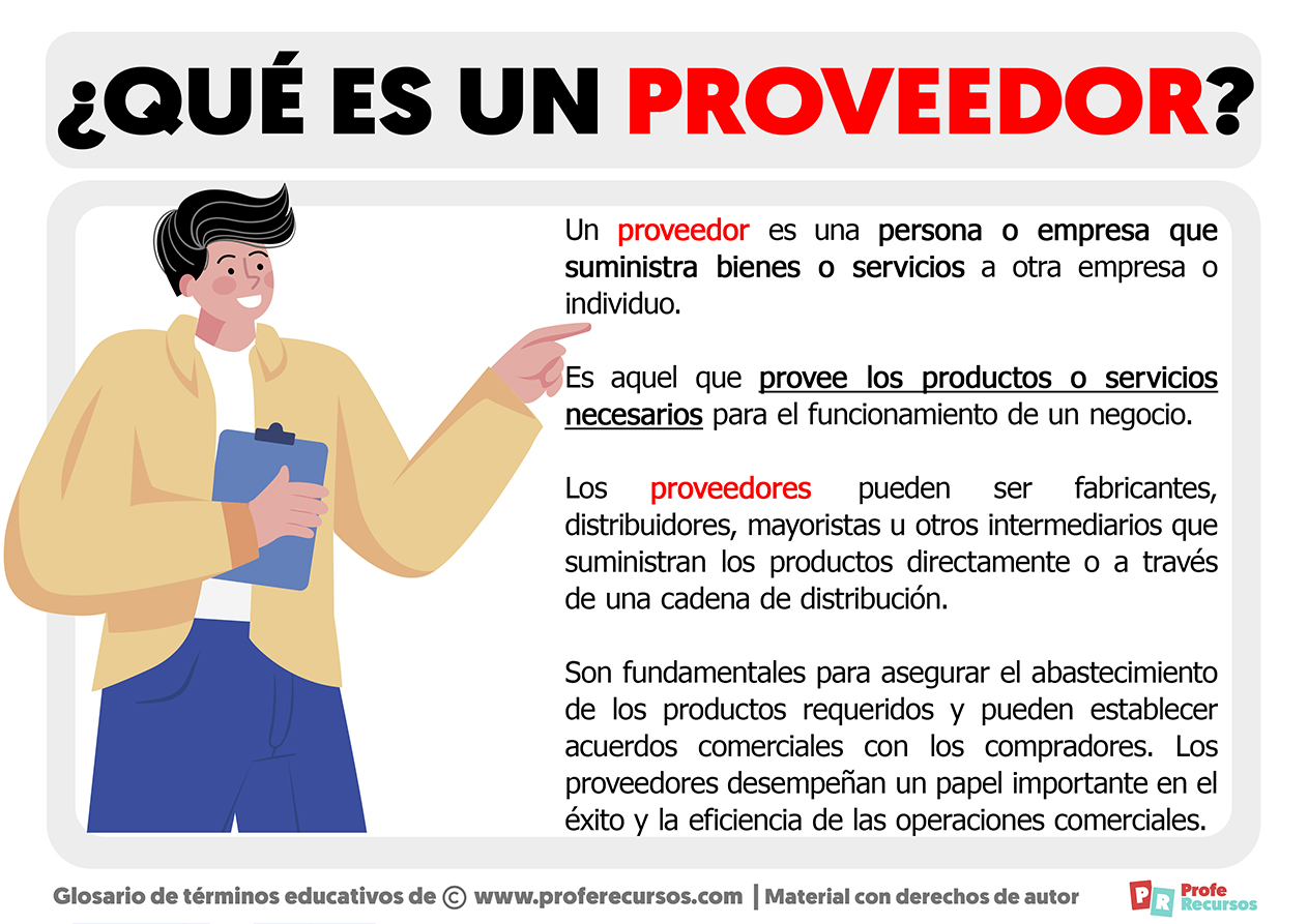 Que es un proveedor