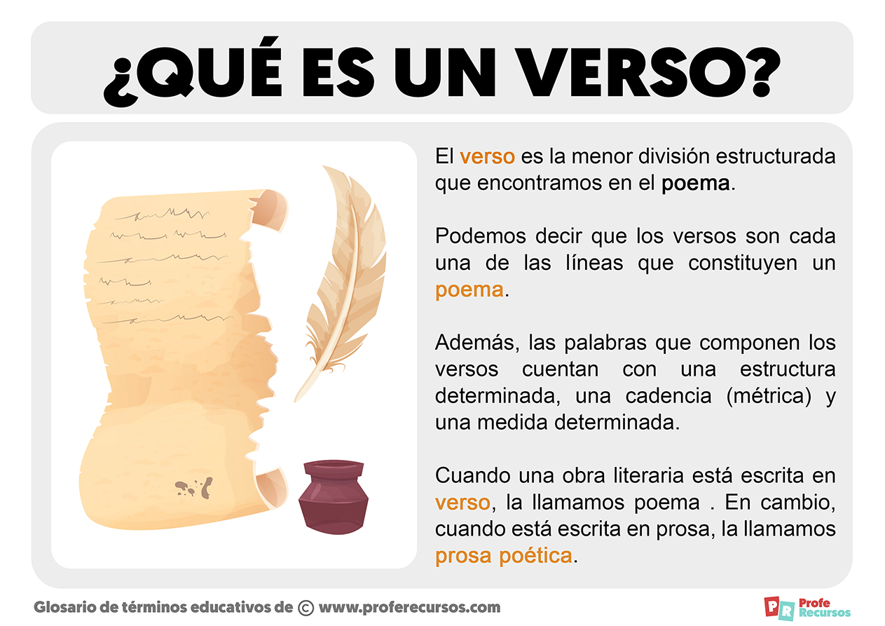 ¿qué Es Un Verso Concepto Y Definición De Verso