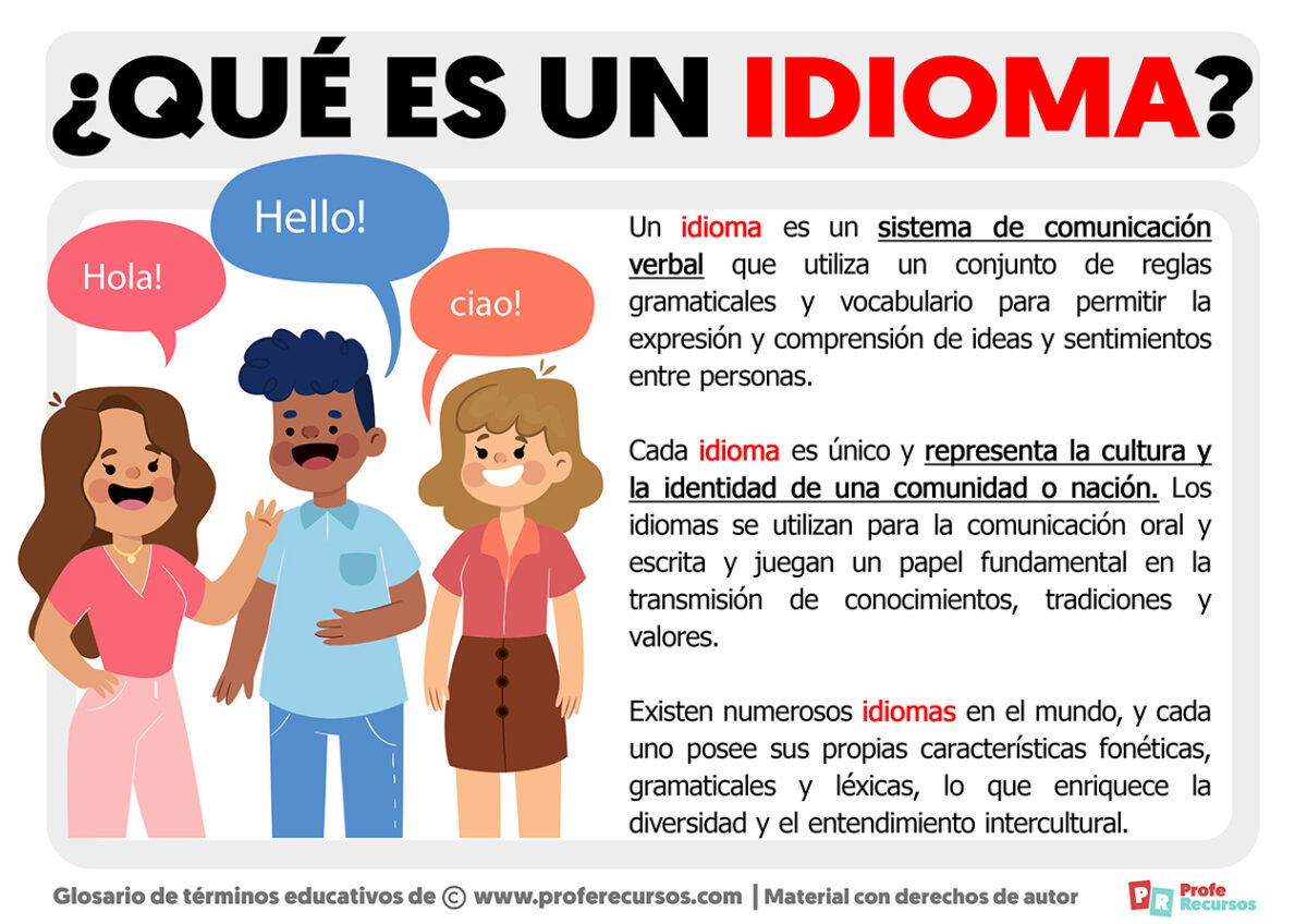Qué es un Idioma Definición de Idioma