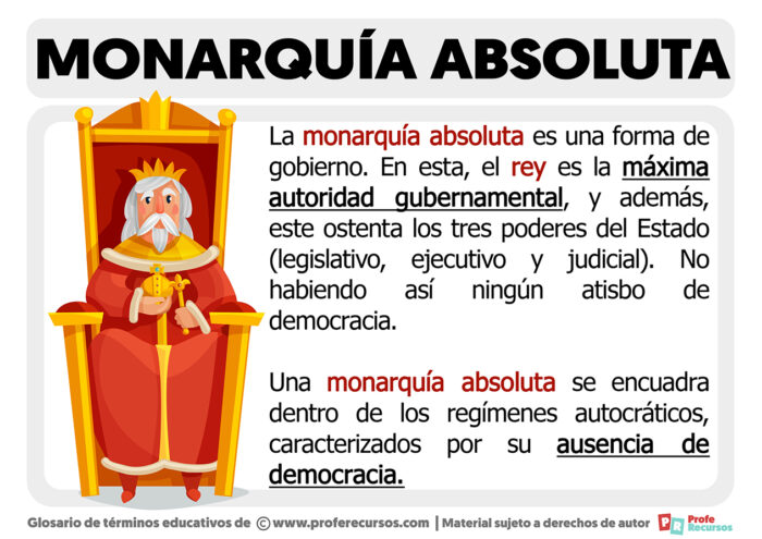 Ne è A Capo Un Monarca ¿Qué es la Monarquía Absoluta?