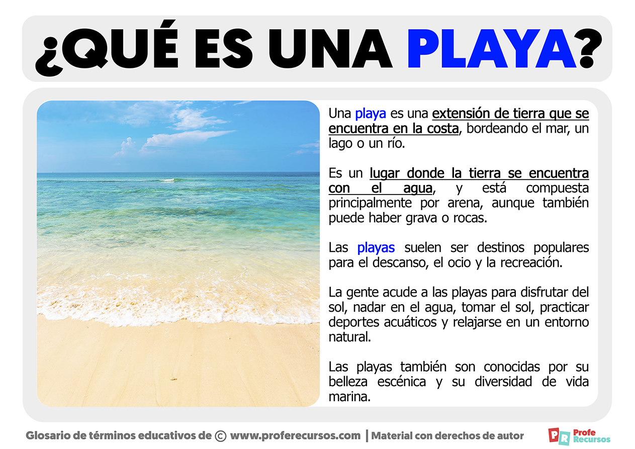 Que es una playa