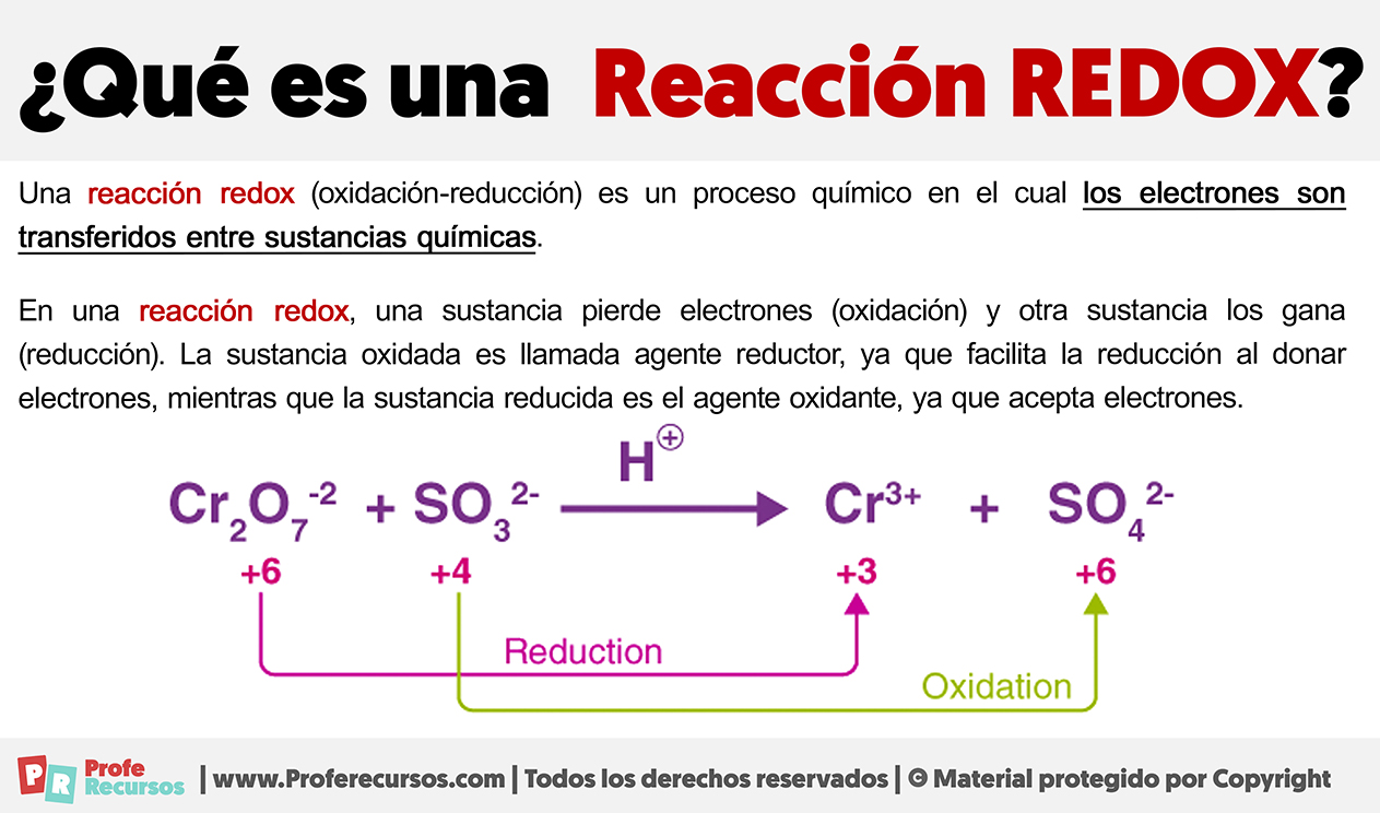 Que es una reaccion redox