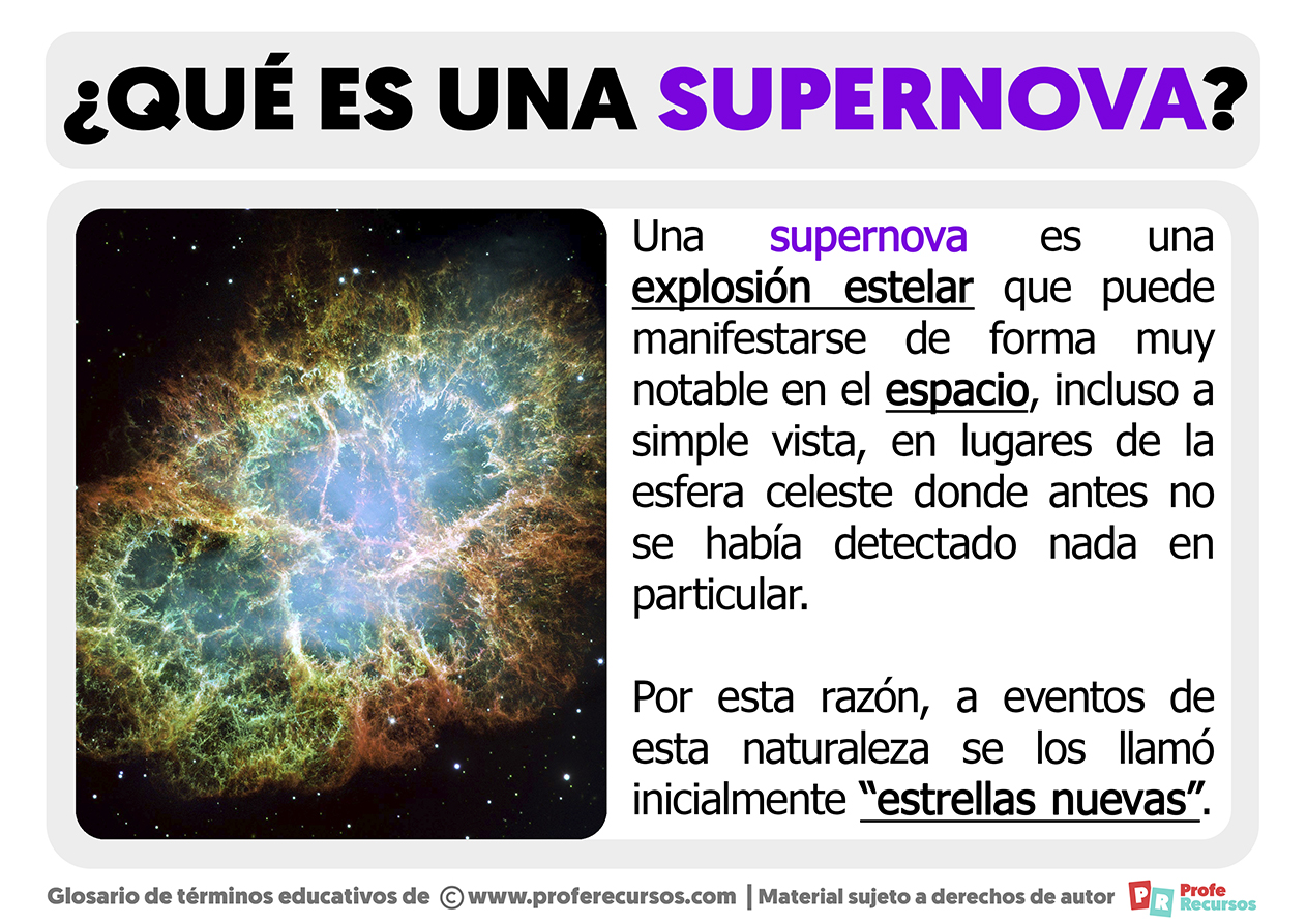 Que es una supernova