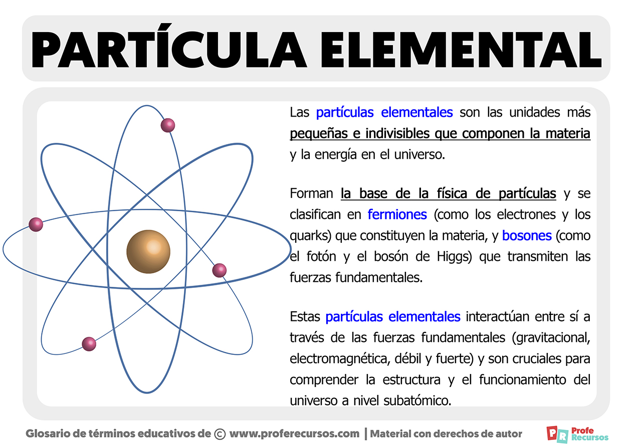 Que es una particula elemental