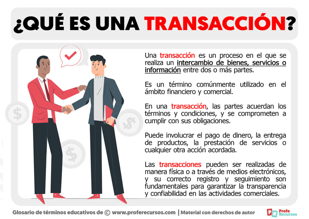 Qué es una Transacción Definición deTransacción Qué es una Transacción Definición deTransacción