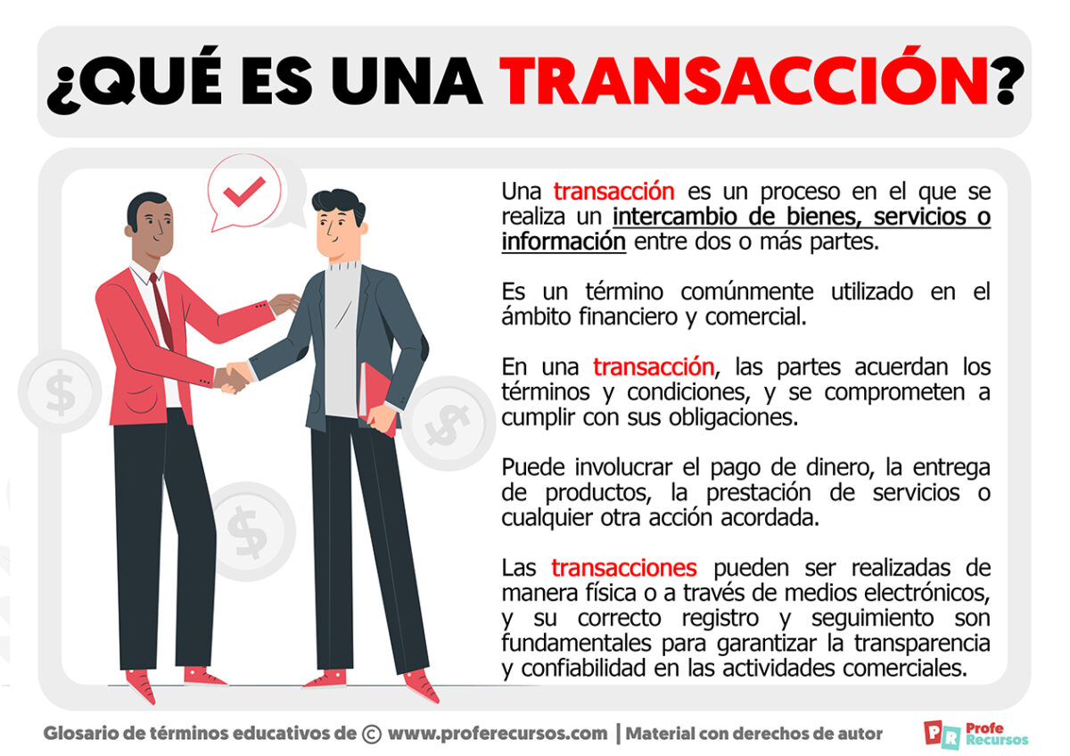 Qué es una Transacción Definición deTransacción