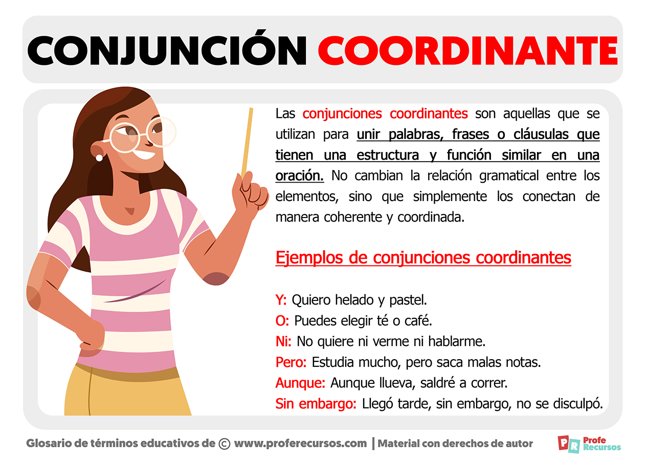 Que son las conjunciones coordinantes