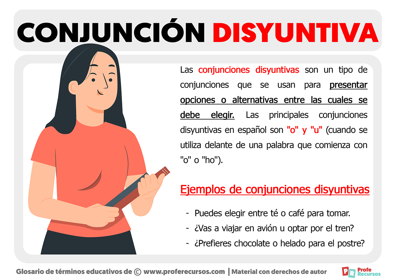 Que son las conjunciones disyuntivas