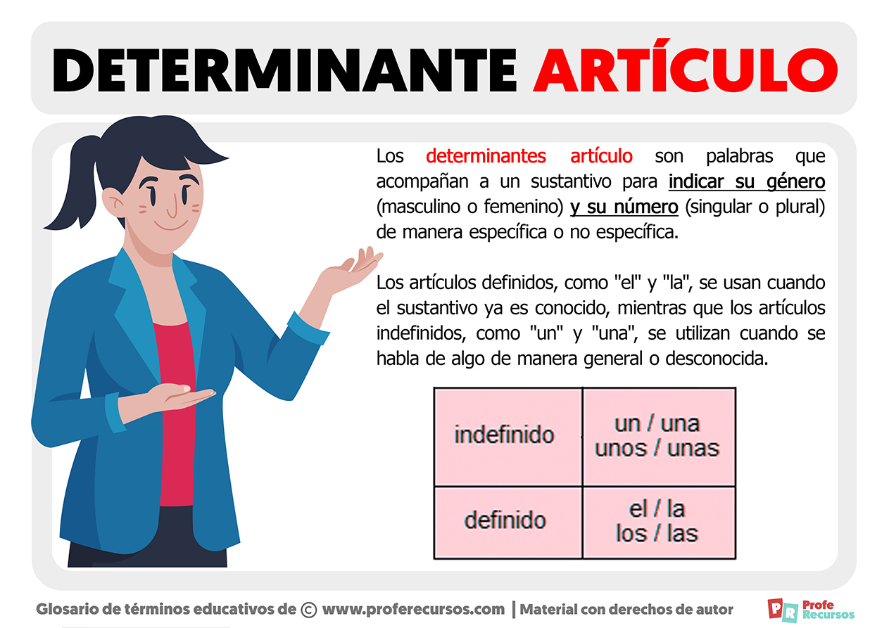 Que son los determinantes articulos