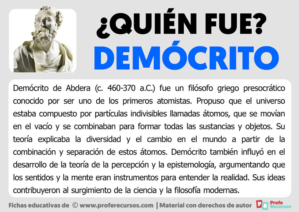 Quién fue Demócrito de Abdera
