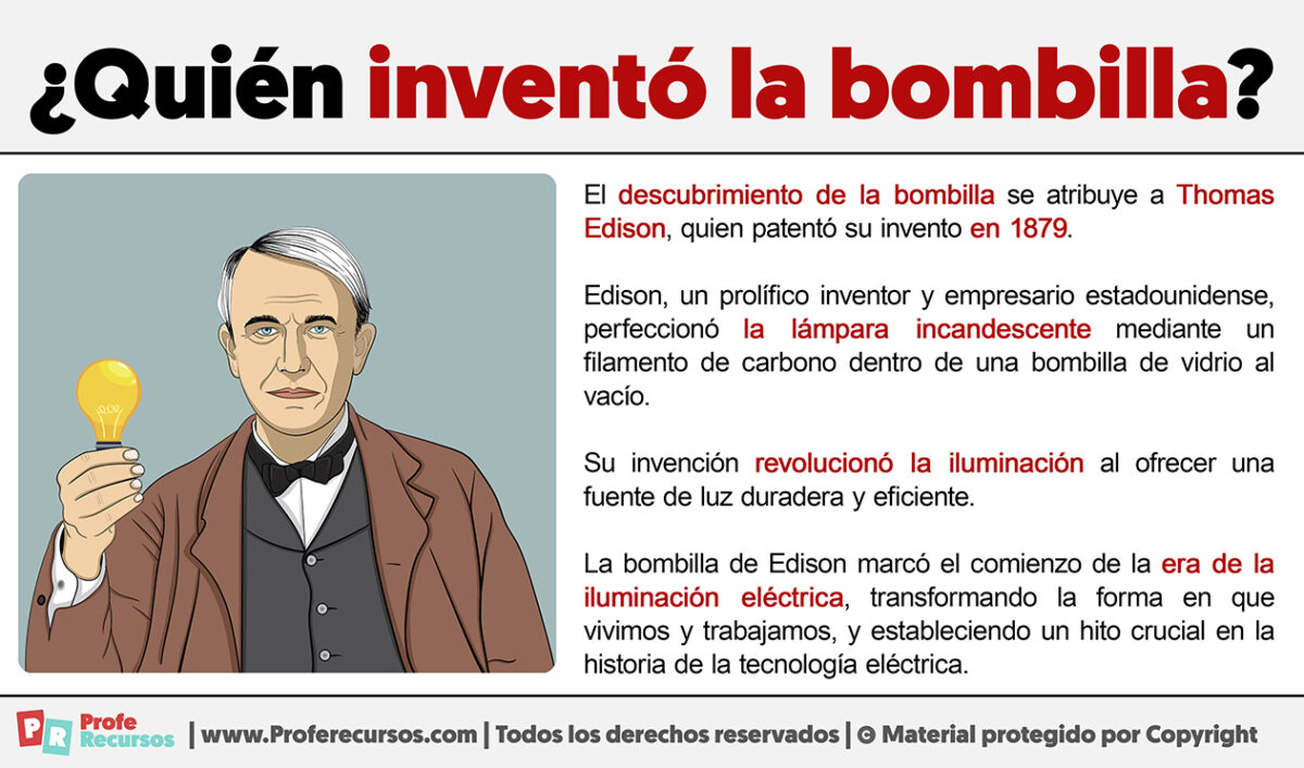 Quién inventó La Bombilla