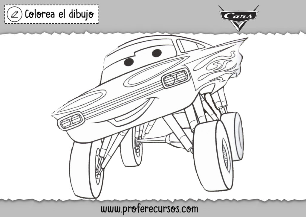 Rayo Mcqueen dibujos para colorear