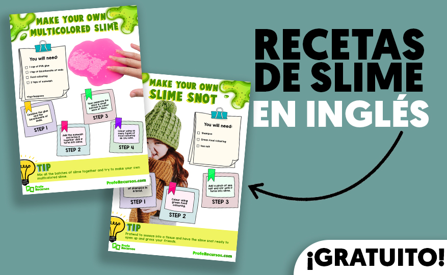 Recetas de SLIME para NIÑOS en Inglés