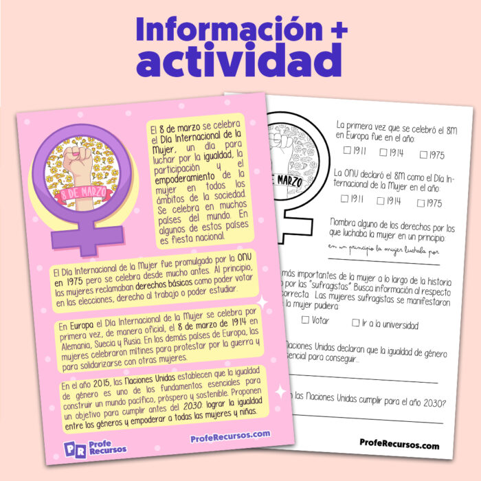 Recursos educativos dia de la mujer