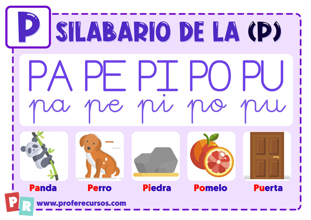 Silabario letra P Silabario letra P