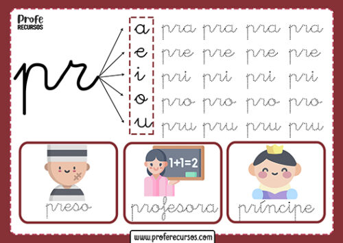 Sílabas Trabadas con (Pr) Pra Pre Pri Pro Pru | Palabras con Pr