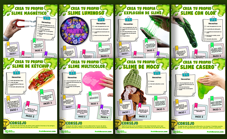 Pack de recetas de Slime para Niños