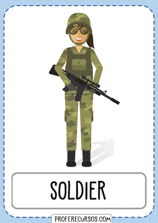 Soldier Jobs Professions Vocabulary