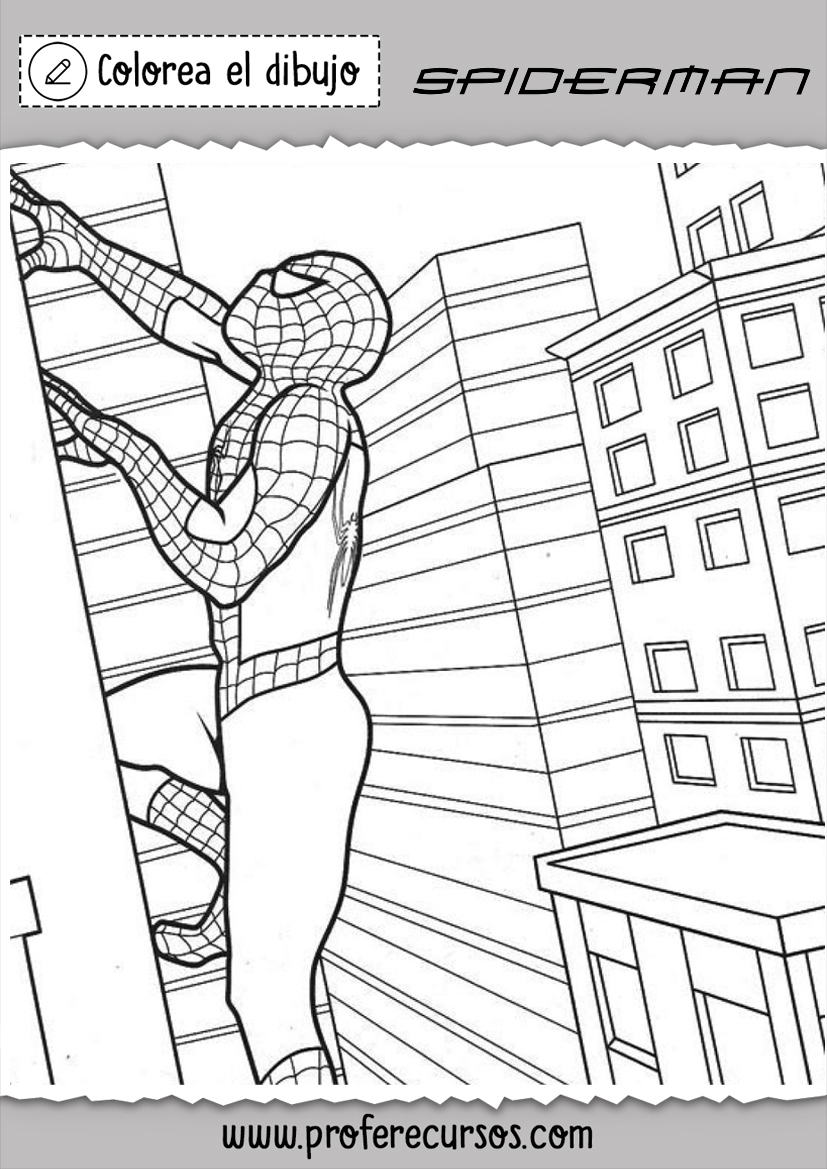 Spiderman Dibujos Colorear