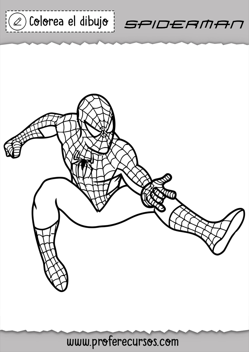 Spiderman para colorear