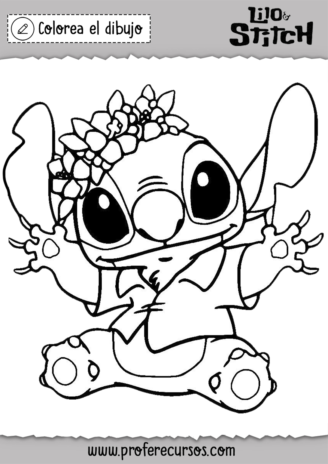 Stitch para colorear Dibujos