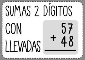 Sumas de 2 digitos con llevadas