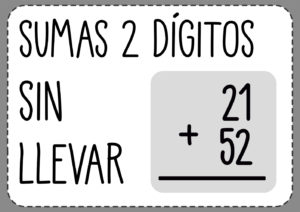 Sumas de 2 digitos sin llevar