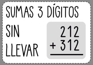 Sumas de 3 digitos sin llevar