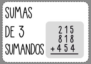 Sumas de 3 sumandos