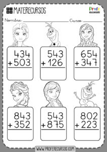 Sumas para Primer grado - Profe Recursos