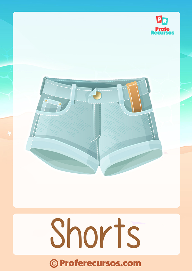Summer Clothes Flash Cards Vocabulary