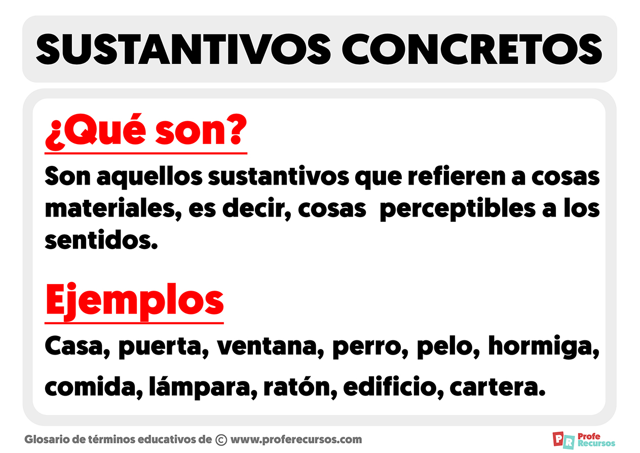 Sustantivos concretos