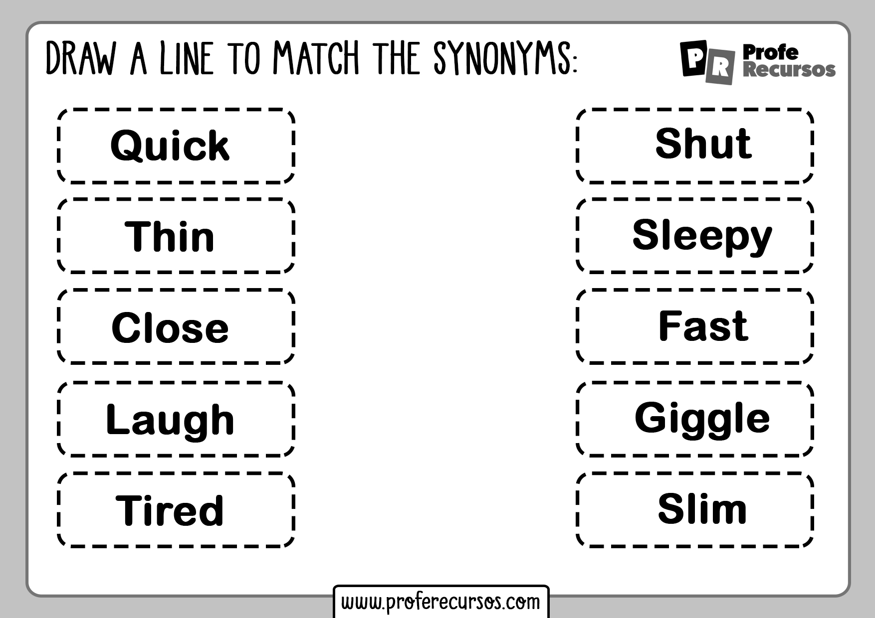 Synonyms activities for kids