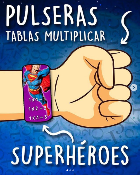 Tablas de multiplicar de super herores
