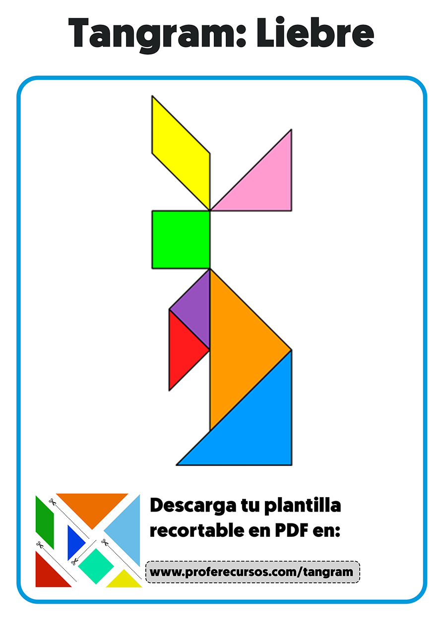 Tangram de animales para imprimir