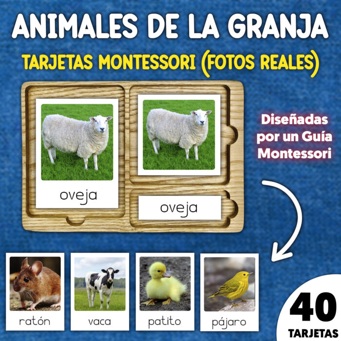 Tarjetas animales de la granja