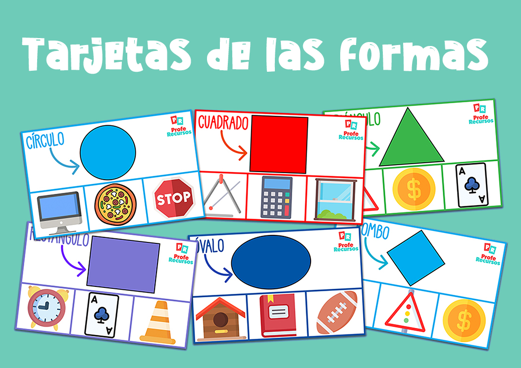 Tarjetas de las formas geométricas