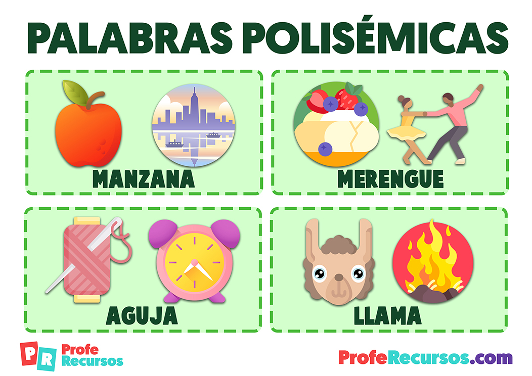 Tarjetas de palabras polisemicas