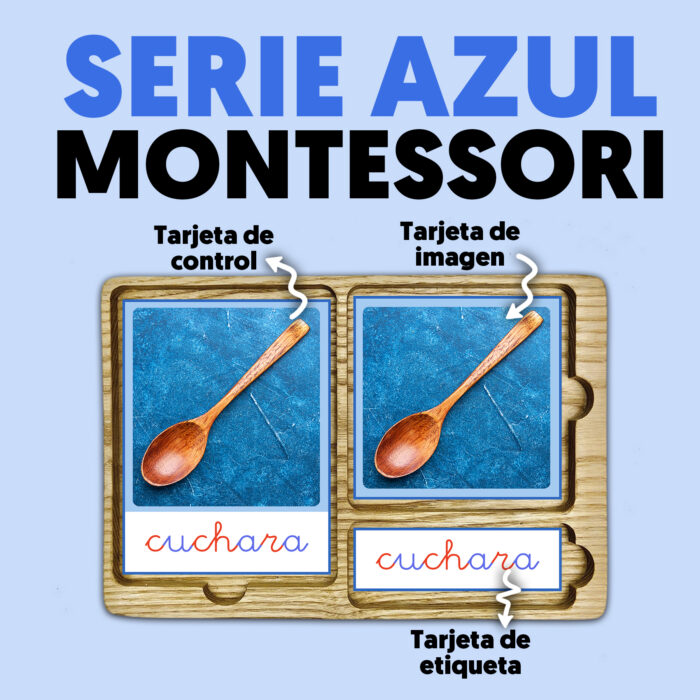 Tarjetas serie azul montessori