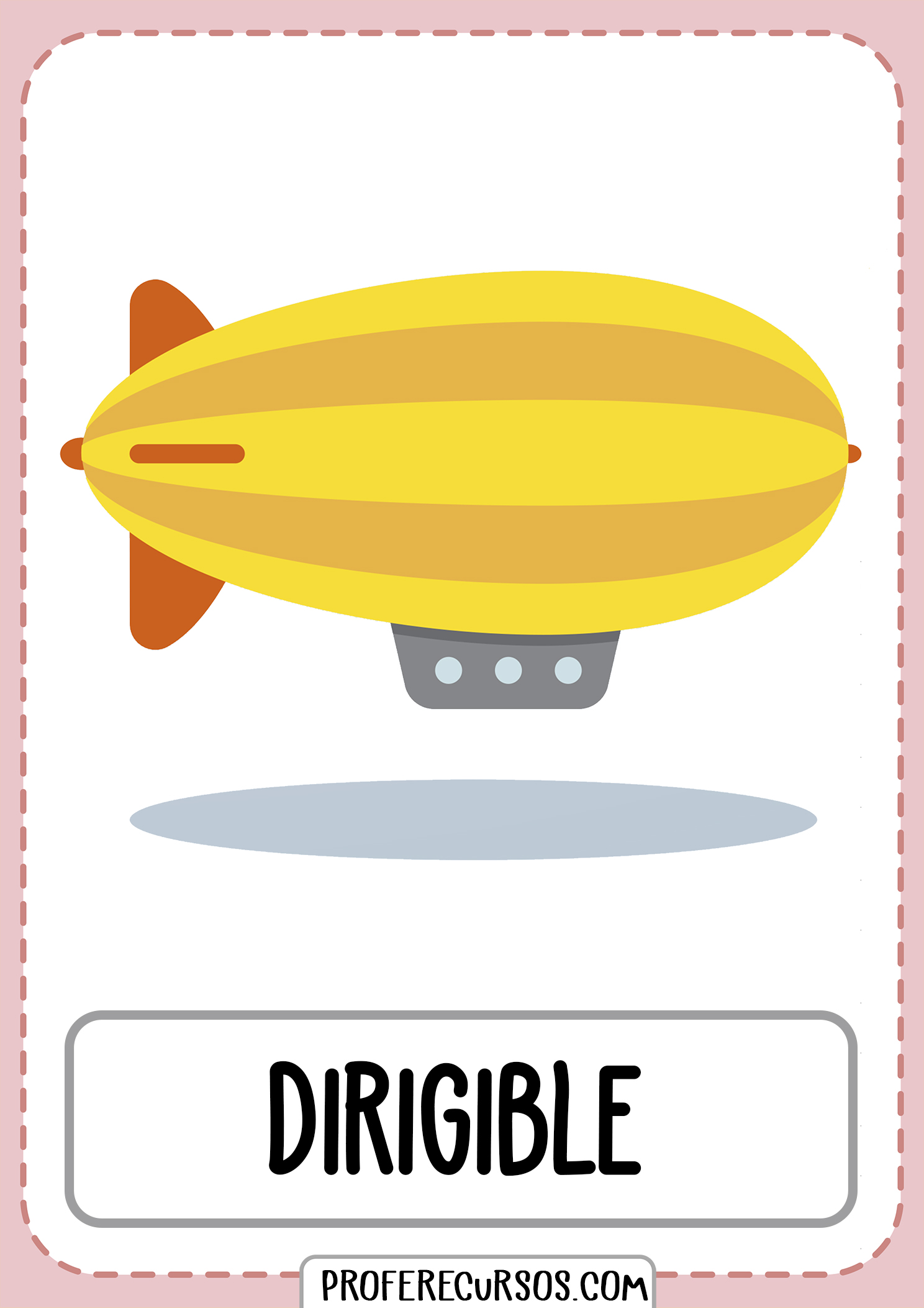 Tarjetas-vocabulario-medios-transporte-dirigible