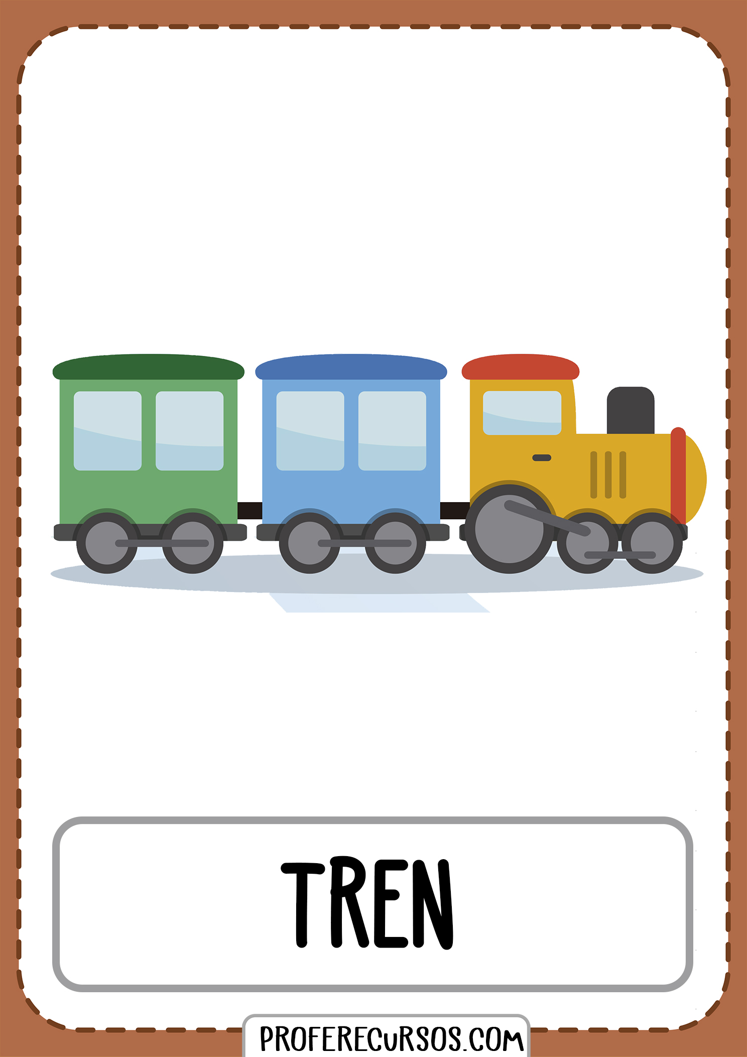 Tarjetas-vocabulario-medios-transporte-tren