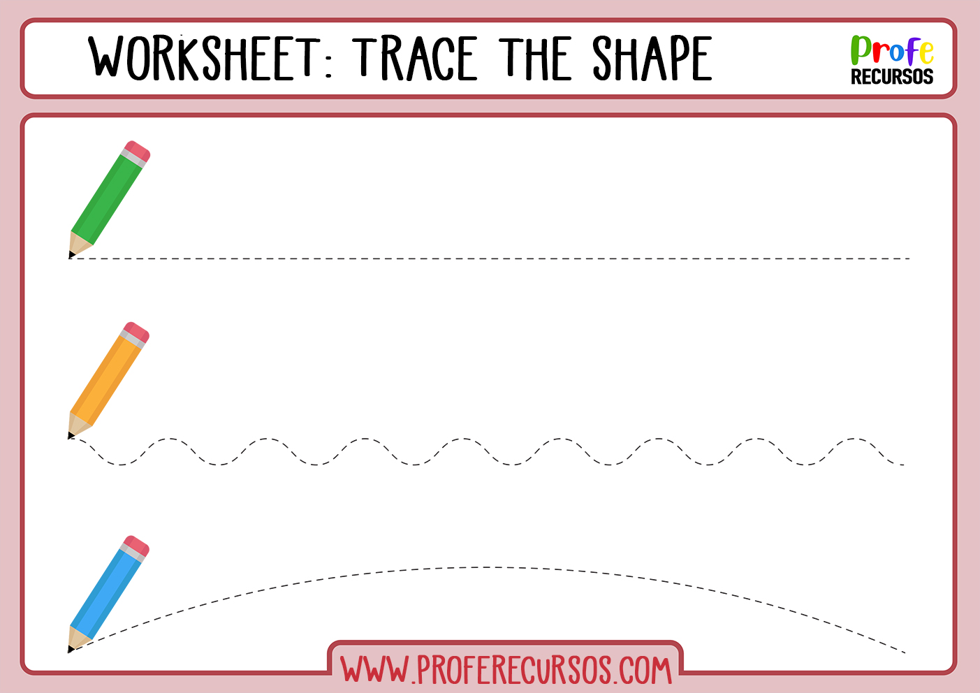 Trace the shapes worksheet