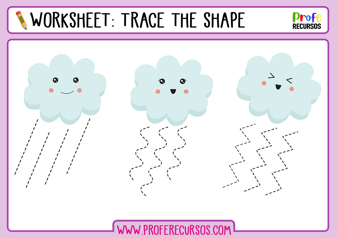 Tracing Lines Worksheets for kids