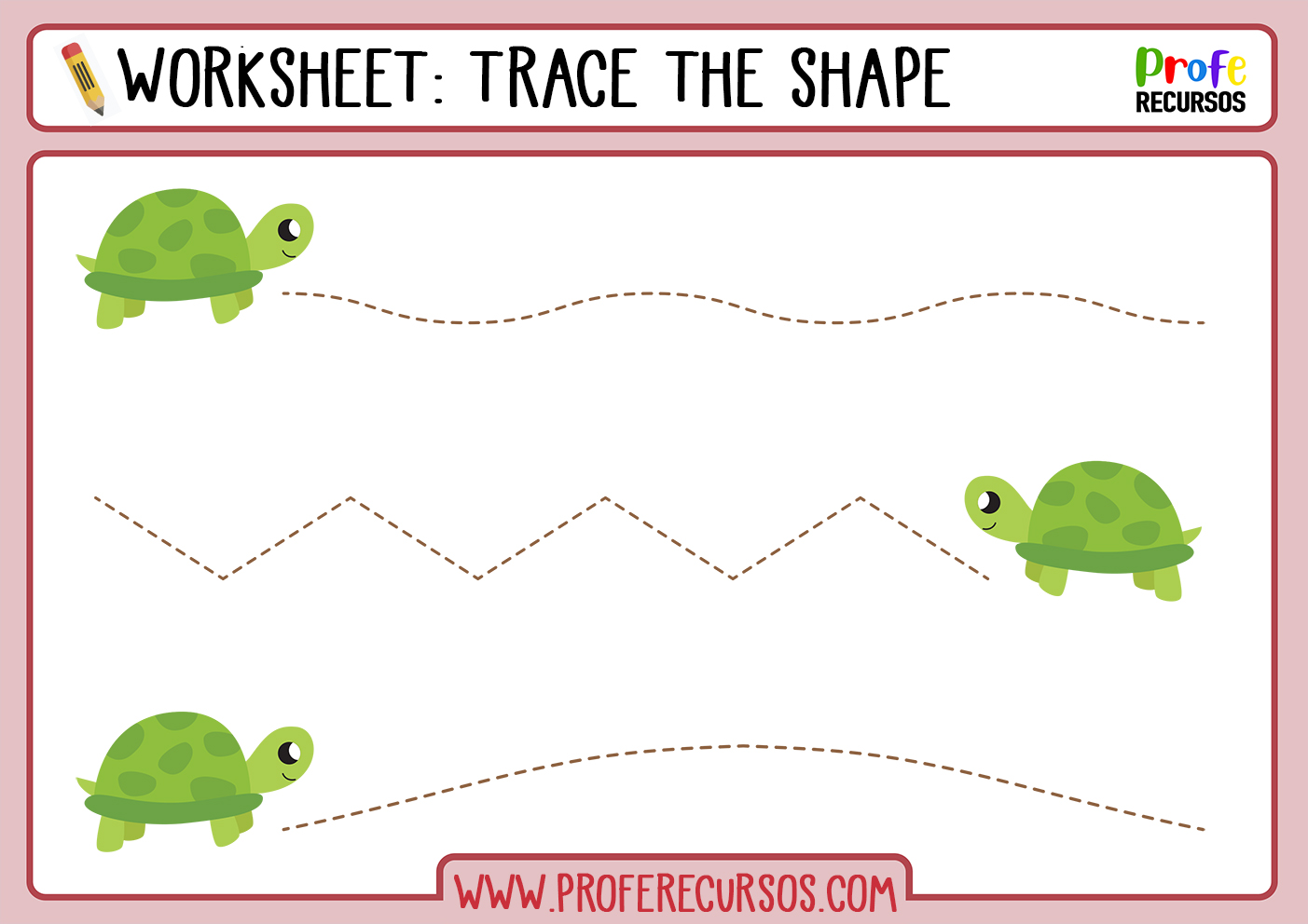 Tracing Worksheets for preschool