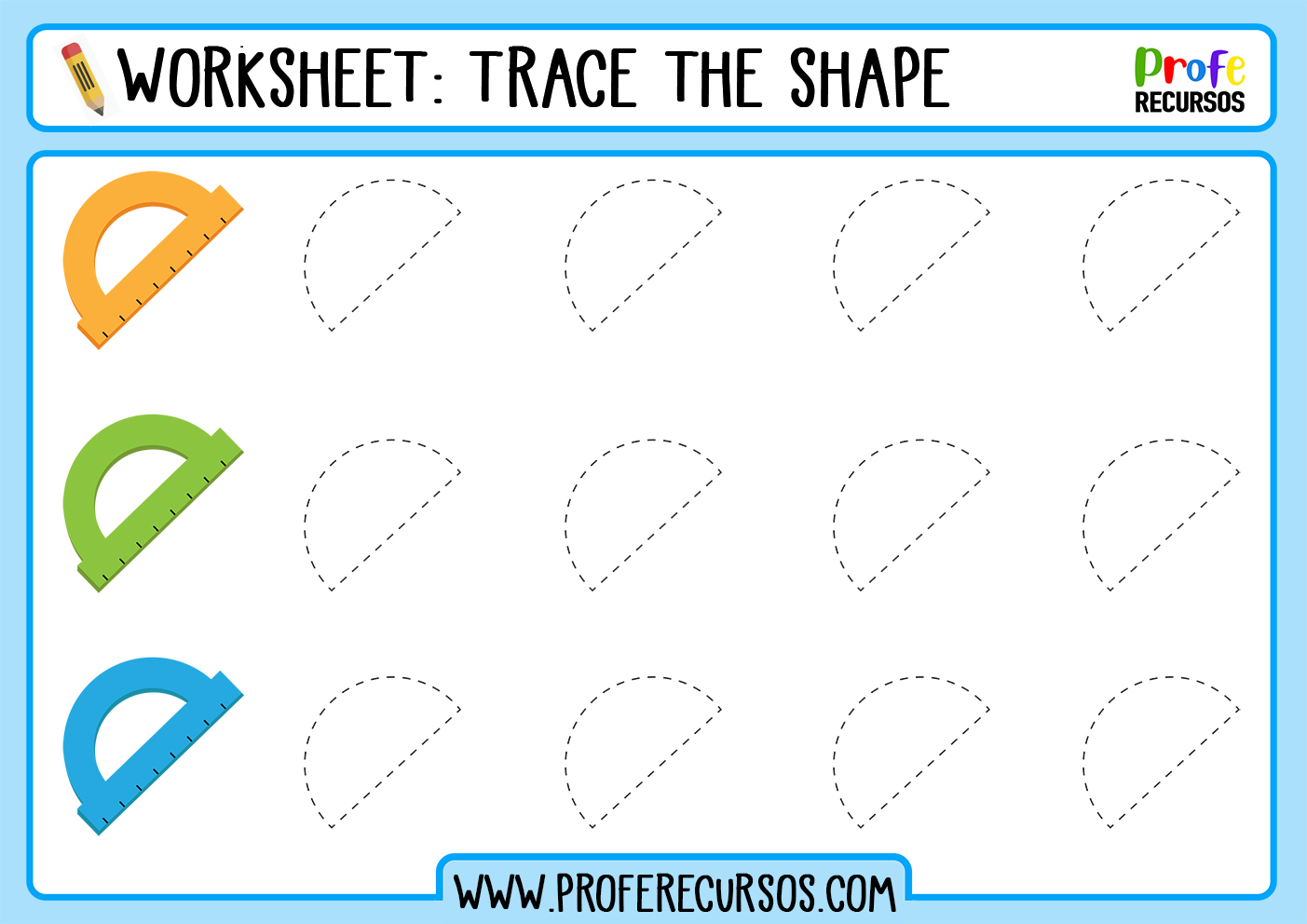 Tracing exercises for preschool